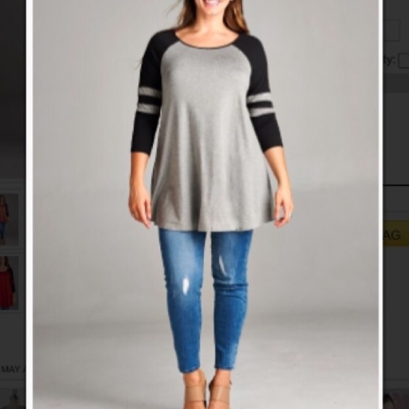 LAST ONE! (Plus) Gray LS top - Picture 3 of 3