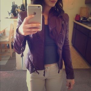 Faux leather jacket. Xs