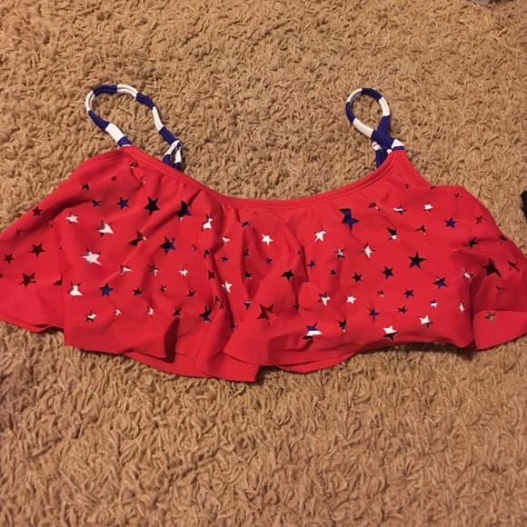 Red White and Blue Bikini Top