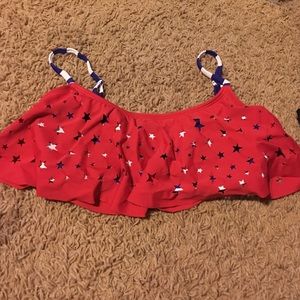 Red White and Blue Bikini Top