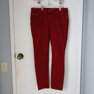 Burgundy Zara Skinny Jeans size 4