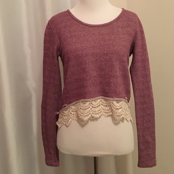 Purple long sleeve high low