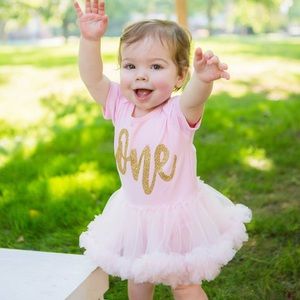 First birthday onesie with tutu