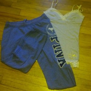 PINK sweats/camisole