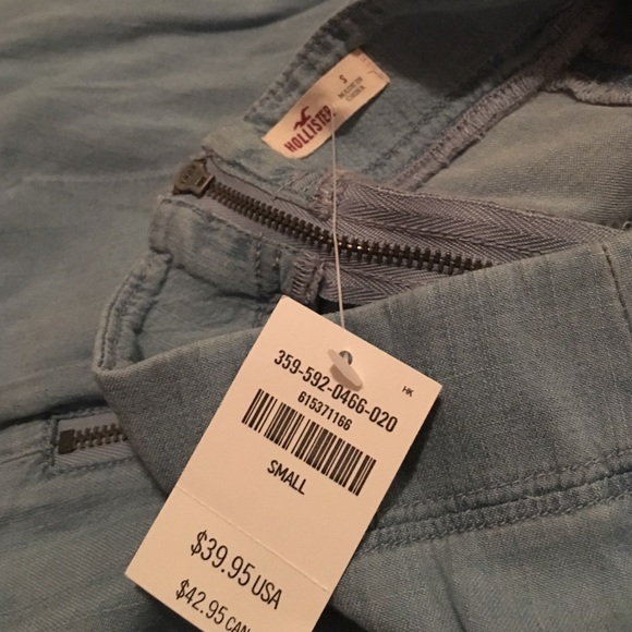 Hollister Pants & Jumpsuits Hollister Denim Strapless Romper Poshmark