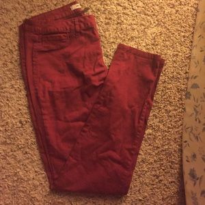 Refuge burgundy skinny jeans