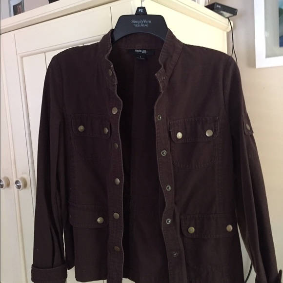Brown military style jacket