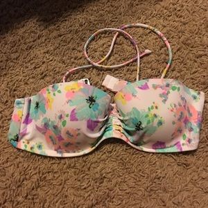 Victoria's Secret floral bandeau bikini top
