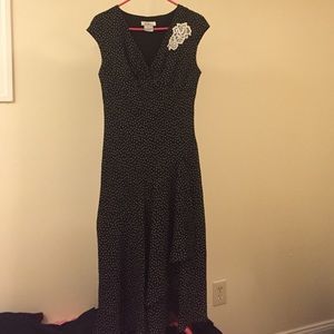 AGB black and white polka dot dress
