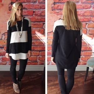 NWOT Black & White Sweater Tunic