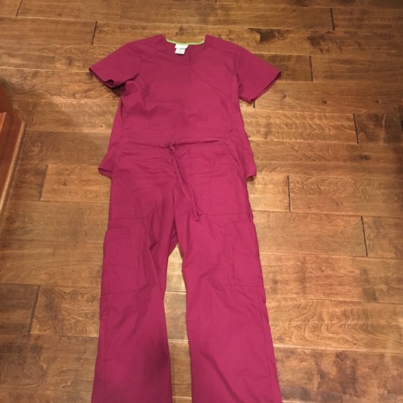 Burgundy Scrubs Set
