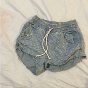 White polka dot daisy Dukes