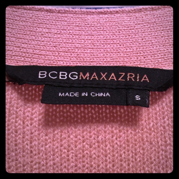 BCBG maxazria Rose pink Short Sleeve cardigan