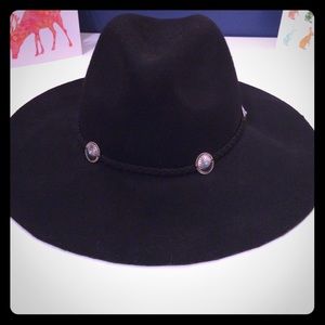 AEO Black Felt Floppy Hat