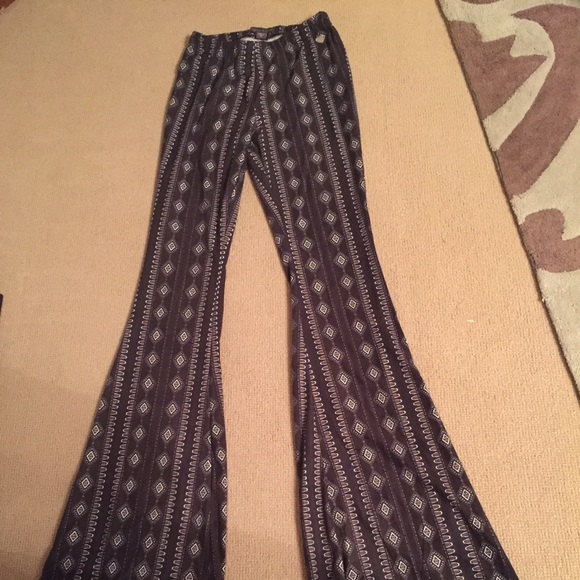 Kendall and Kylie Faux Suede Flare Pants