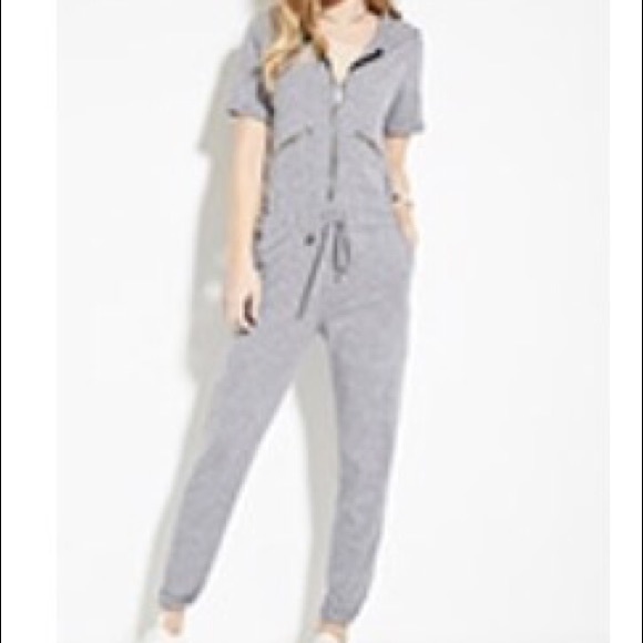 NWT F21 Jumpsuit Heather Grey