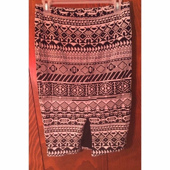 Aztec Print Pencil Skirt