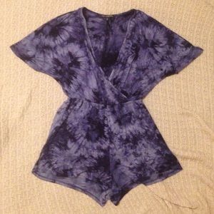 Blue Tie-Dye Romper