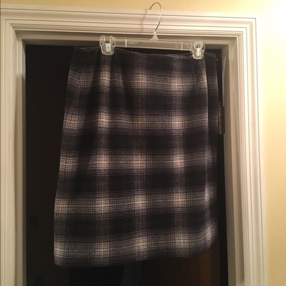 Style & Co wool plaid skirt