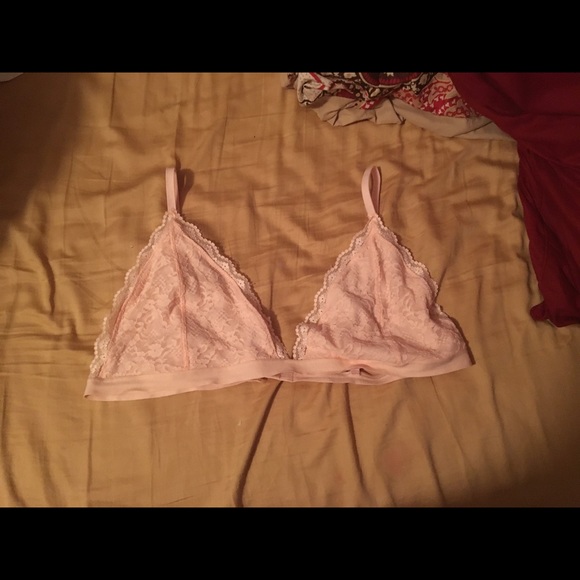 Simple light pink triangle bralette