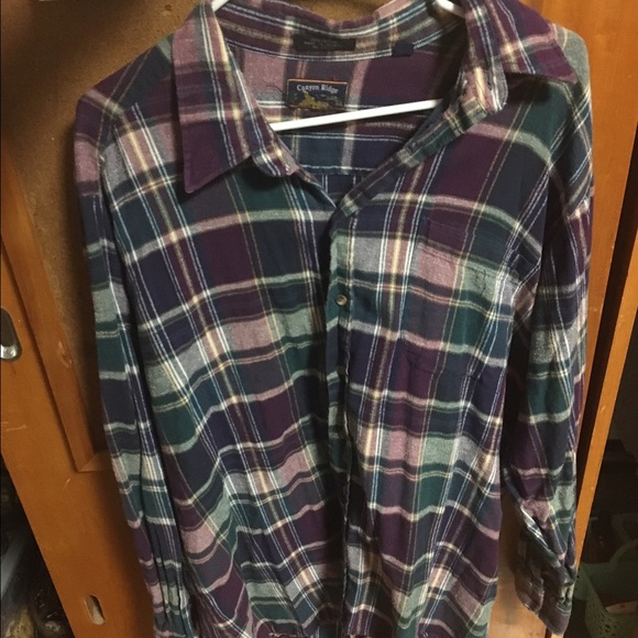 Purple and blue, oversized flannel - Picture 1 of 1
