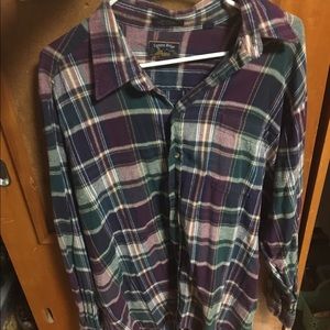 Purple and blue, oversized flannel