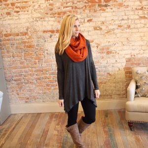 ⚡️SALE⚡️Charcoal Gray Asymmetrical Tunic