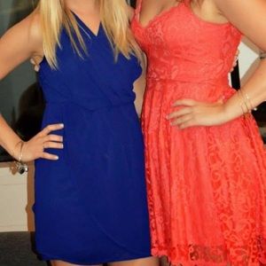 Small navy Tink wrap dress from Tobi