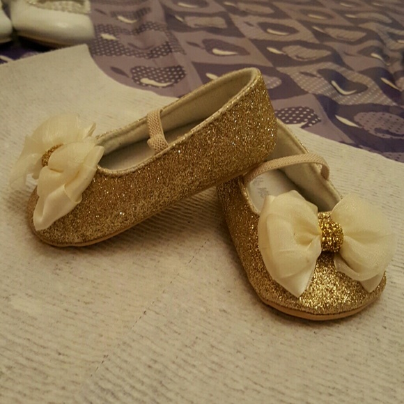 Cute Gold Baby Shoes