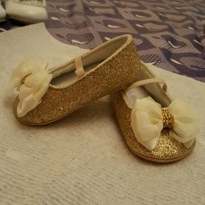 Cute Gold Baby Shoes