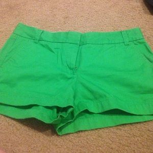 Green jcrew chino shorts