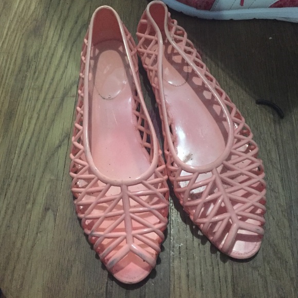 American apparel lattice jelly flats and belt