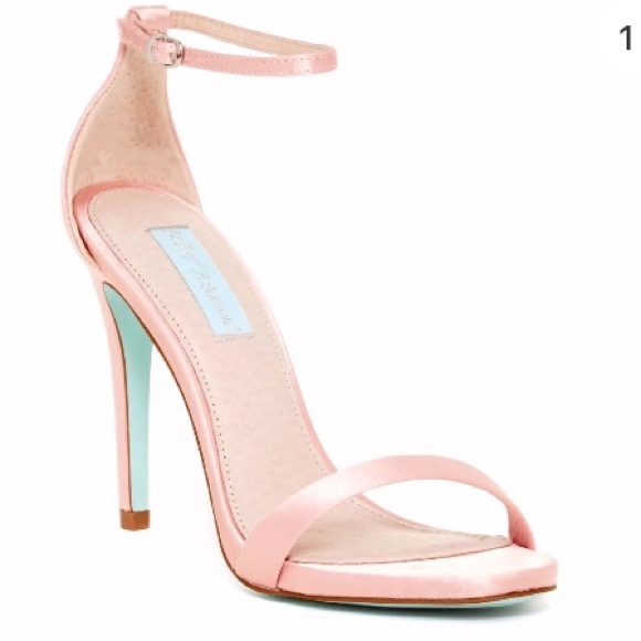 Betsey Johnson Pink Satin open toes heels