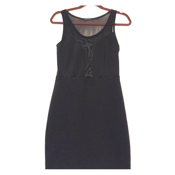 Sexy mesh back and front evening dress