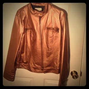 Bronze leather jacket