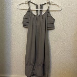 Lululemon No Limit Tank Gray Cayman Stripe Size 4