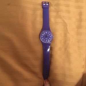 Purple swatch watch