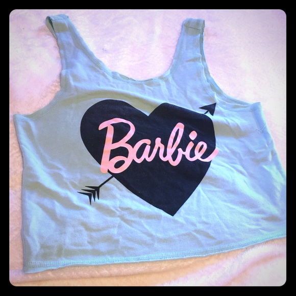 Barbie bow back crop top
