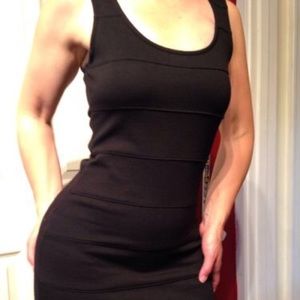 Black bodycon mini dress