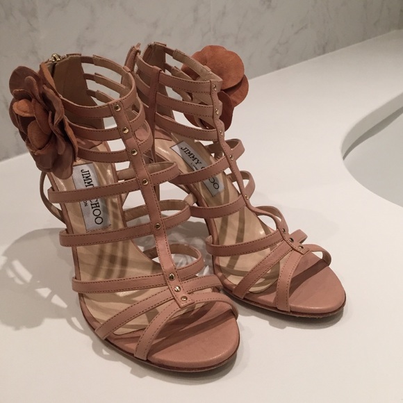 Jimmy Choo pink cage stilletto sz 37.5
