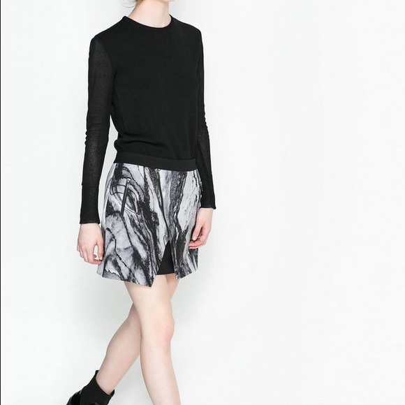 Zara Marble Print Skirt