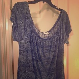 Navy & White off the shoulder top | Old Navy