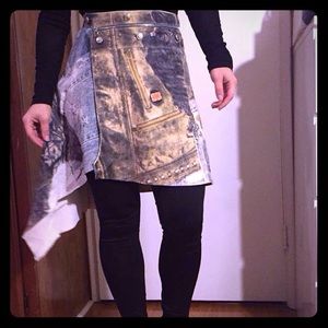 Christian Dior Authentic Leather Fringe Skirt