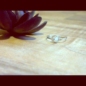 Genuine Rainbow Moonstone Moon Ring🌙