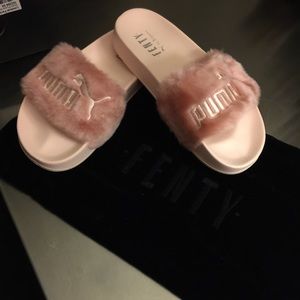 Puma x Rhianna Fenty Faux Fur Slides