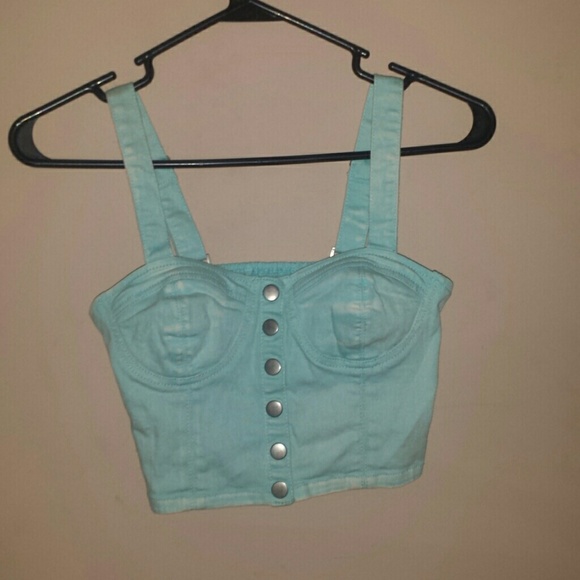 XXI Turquoise crop top
