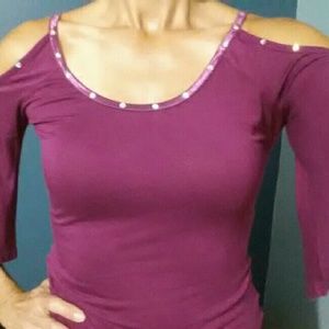 Burgundy  Guess Top