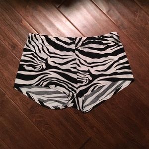 Zebra print booty shorts (spandex)
