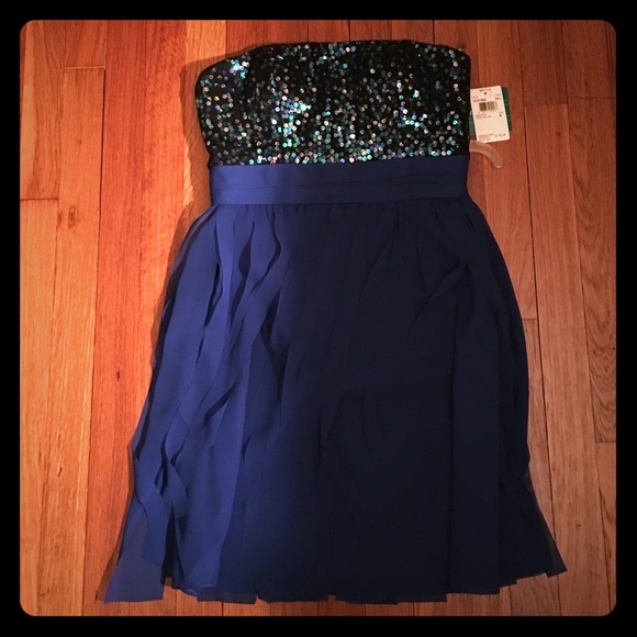 Aidan Mattox strapless sequence bodice dress!