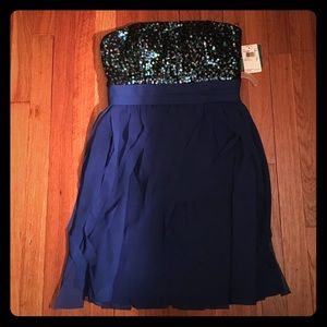 Aidan Mattox strapless sequence bodice dress!